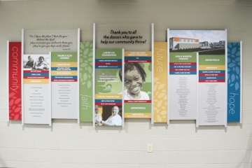 Homeless Shelter Non Profit Donor Recognition Rail Wall