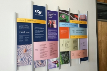 University of California Donor Recognition Rail Wall