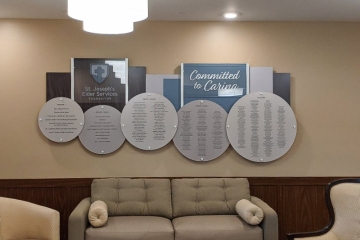 Rail Wall for Healthcare Donor Recognition