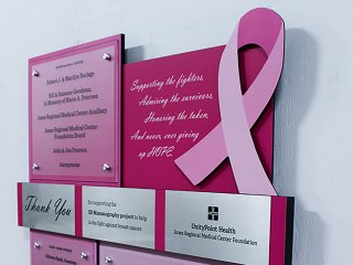 Breast Cancer Donation Display