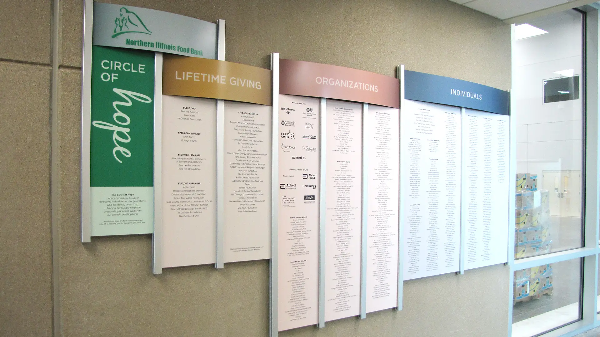 Donor Recognition Wall for Annual Donors