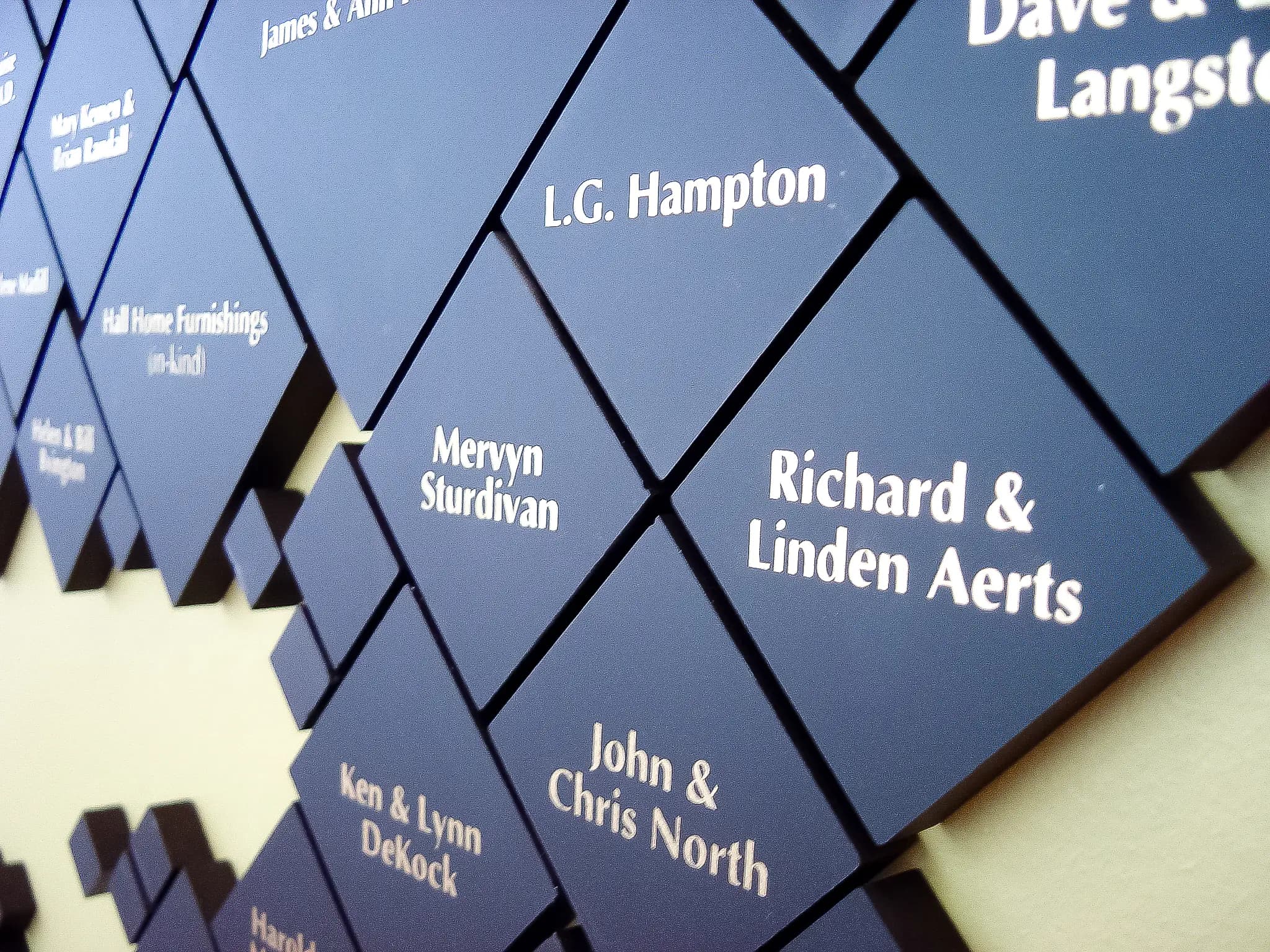 Pointillism Treatment Adds an Artistic Feel to the Theatre's Donor Wall - Image 2