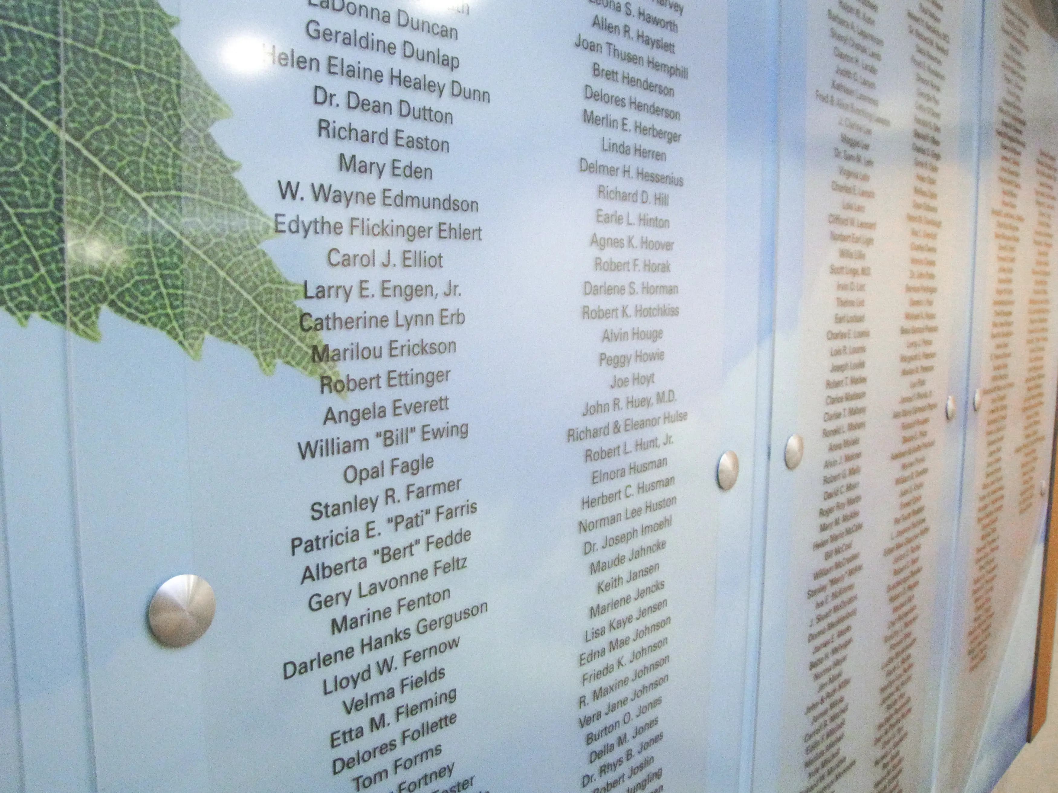 Hospital Memorial Donor Wall Remembers Lost Loved Ones - Image 2