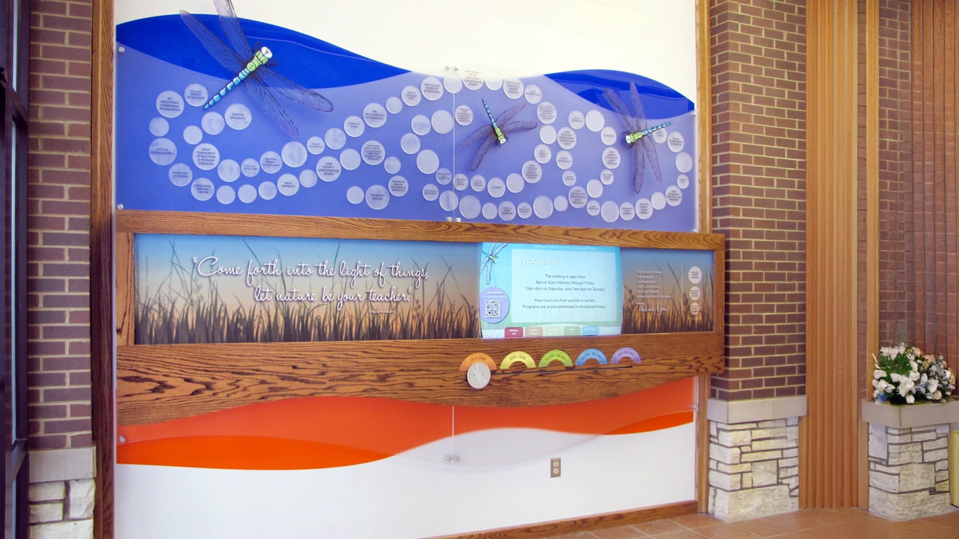 Digital Donor Wall Signage for Nature Center