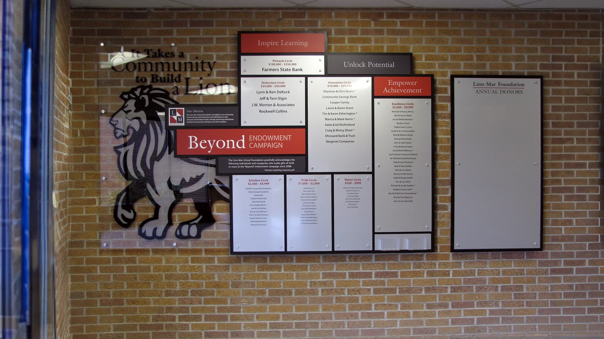 School Foundation Donor Wall Creates Community Pride