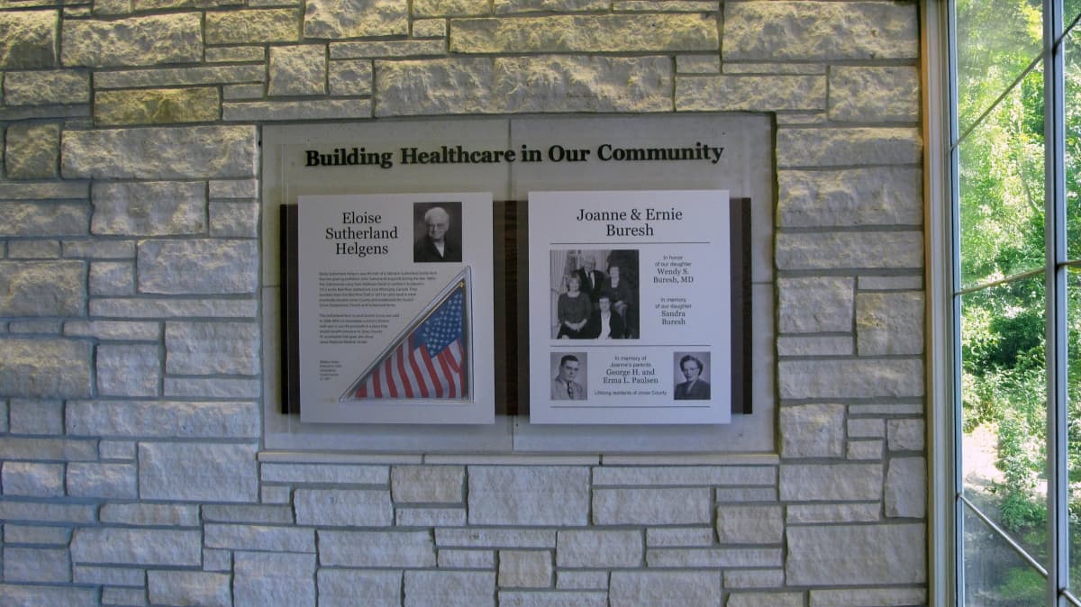 Jones Regional Medical Center Foundation plaques donor recognition wall recognition