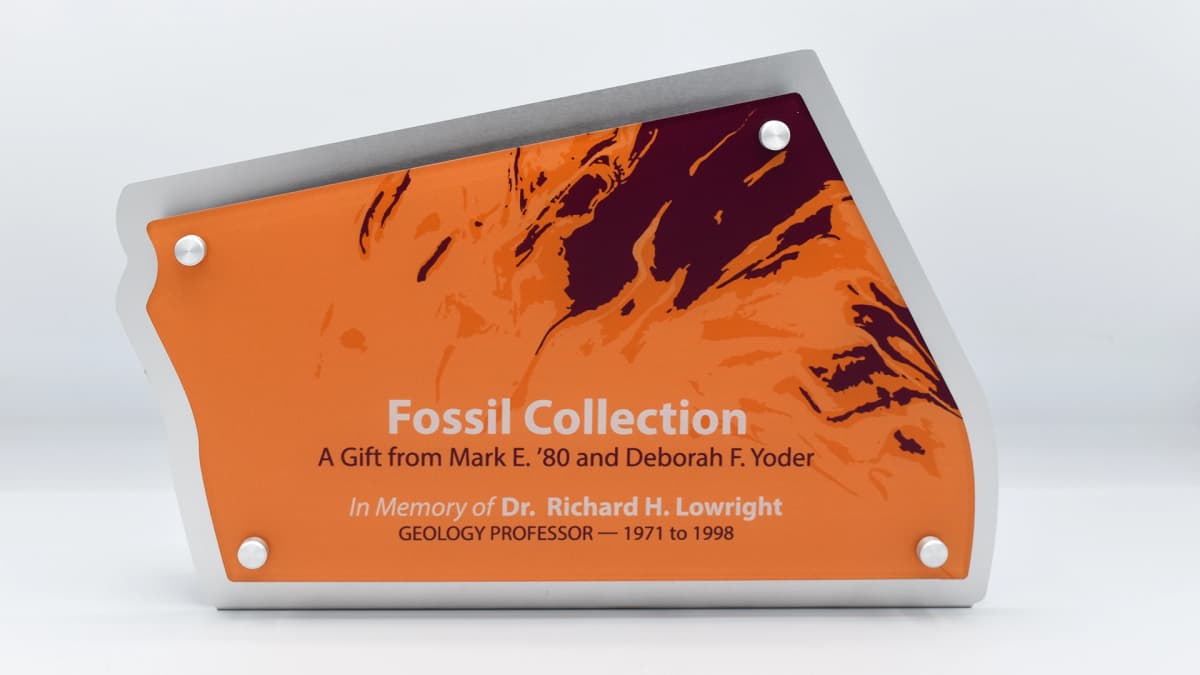 Susquehanna University plaques donor recognition wall acrylic, memorial, plaque