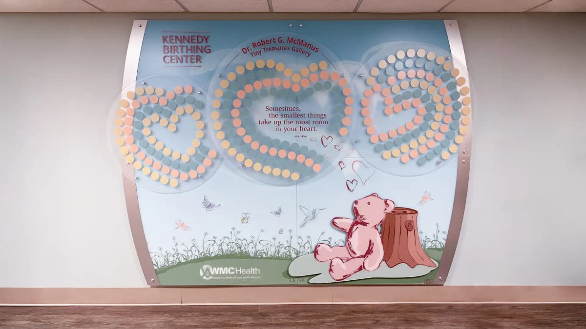 Westchester Medical Center tile wall donor recognition wall acrylic