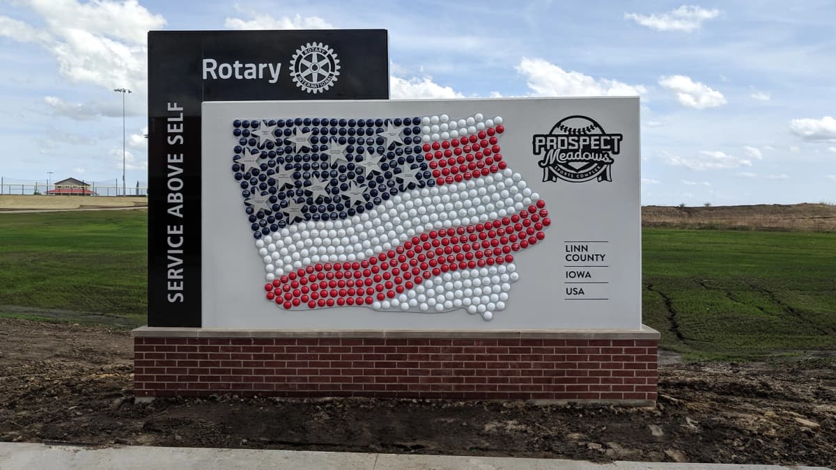 Prospect Meadows tile wall donor recognition wall recognition, engraved, plaque