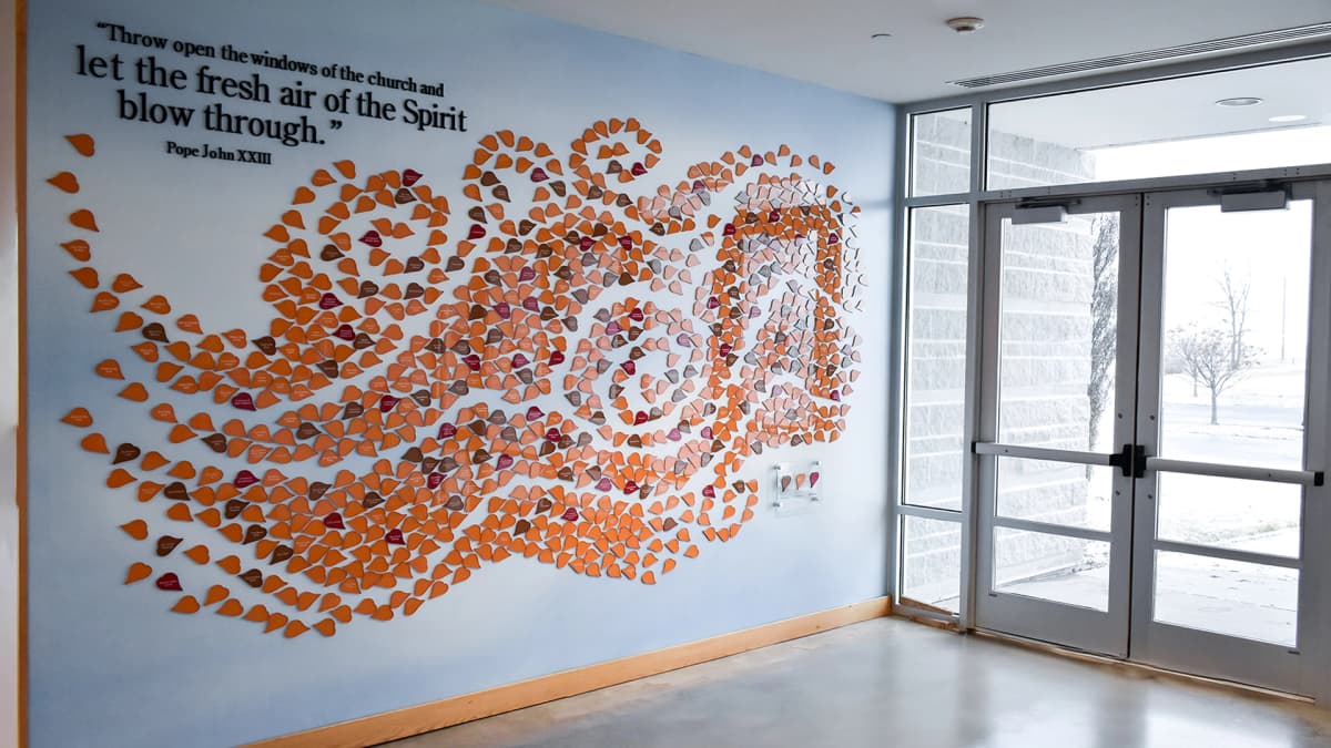 St. John's tile wall donor recognition wall recognition