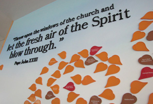 Church Donor Recognition Leaf Wall by Presentations, Inc in Cedar Rapids, IA