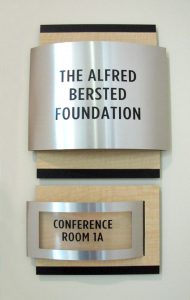 room naming donor plaque