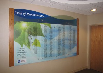Hospital Memorial Donor Wall Remembers Lost Loved Ones