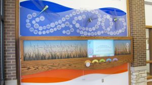 Outdoor Learning Center Donor Wall with Interactive Display - Cedar Rapids, IA