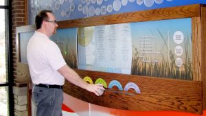 Custom Designed Interactive Donor Display with Surround in Iowa - Presentations Inc.