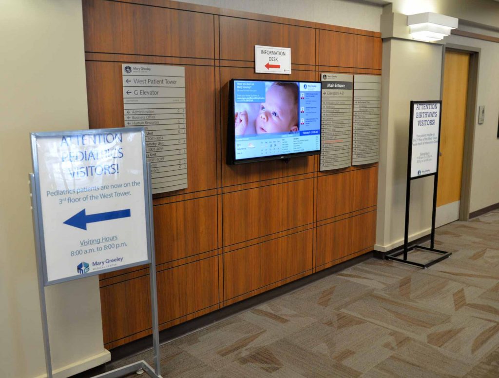 Digital Signage for interactive displays - St Lukes, Cedar Rapids, IA