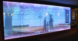 Custom Donor Wall with Digital Display for Hospitals - Cedar Rapids, IA - Presentations, Inc