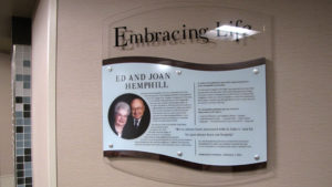 donor plaque with photo